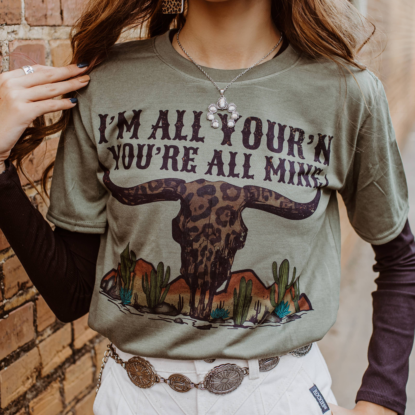 I'm All Your'n You're All Mine Cowboy Western Tee [Available in Medium and Large Only]