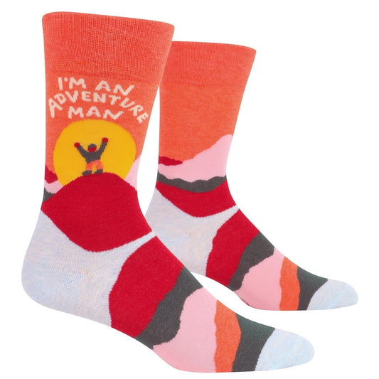 I'm An Adventure Man Men's Crew Socks | BlueQ at GetBullish