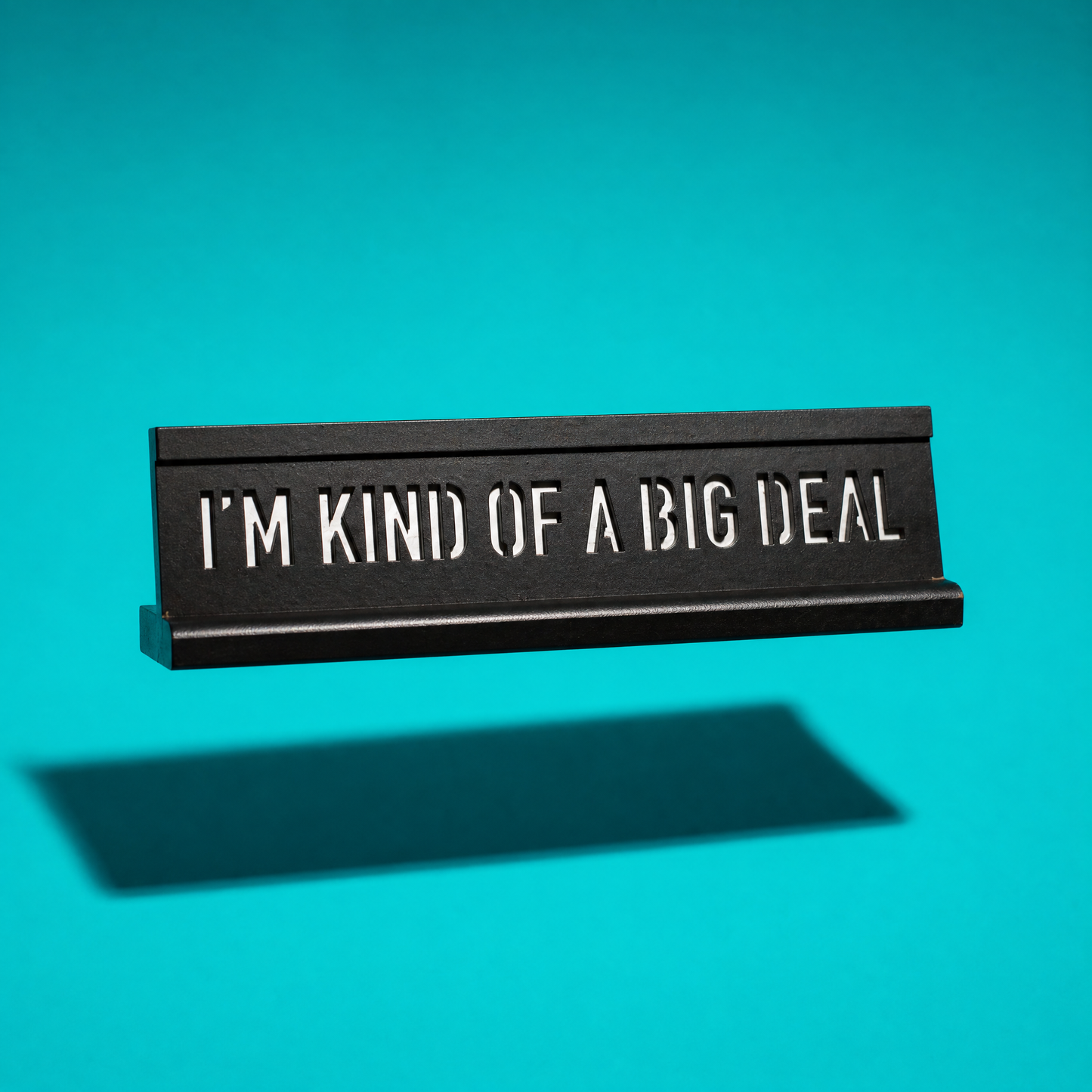 I'm Kind of a Big Deal Desk Plaque | 10" x 3" Cut-Out Lettering Funny Desk Sign