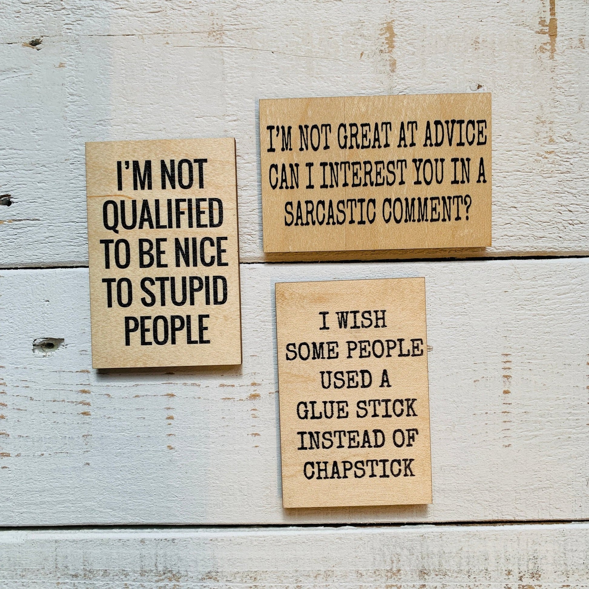 I'm Not Great At Advice Funny Wood Magnet l 2" x 3"