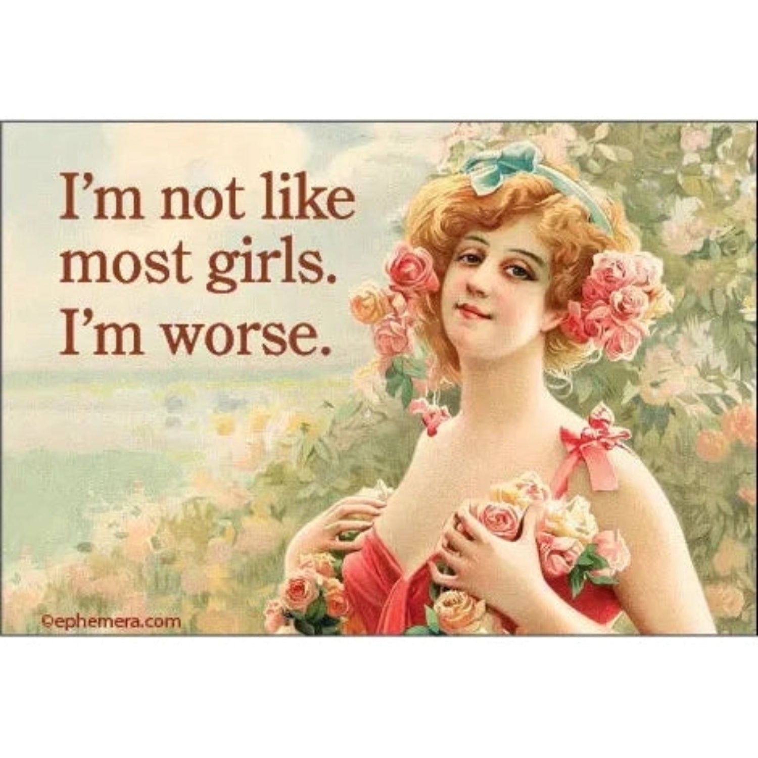 I'm Not Like Most Girls Rectangular Fridge Magnet | 3" x 2"-Ephemera-The Bullish Store