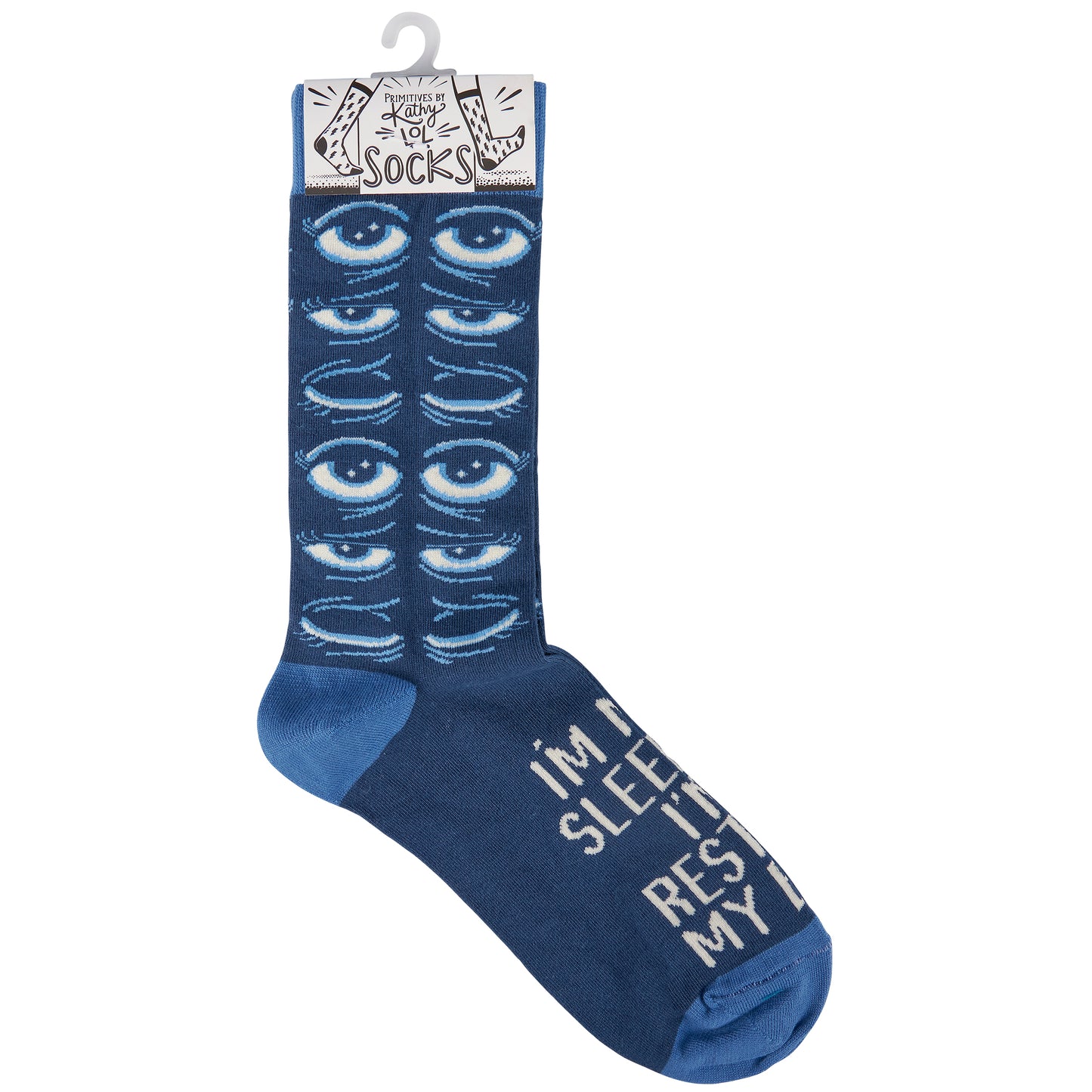 I'm Not Sleeping I'm Just Resting My Eyes Socks | Sleepy Tired Eyes Novelty Socks