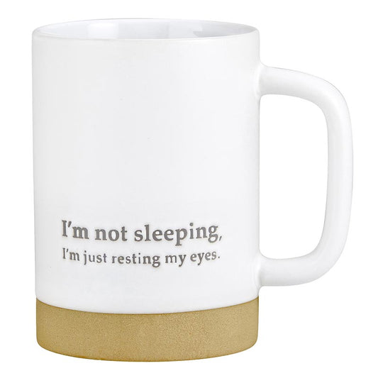 I'm Not Sleeping. I'm Just Resting Eyes Signature Mug | Stoneware Tea Coffee Cup | 17oz