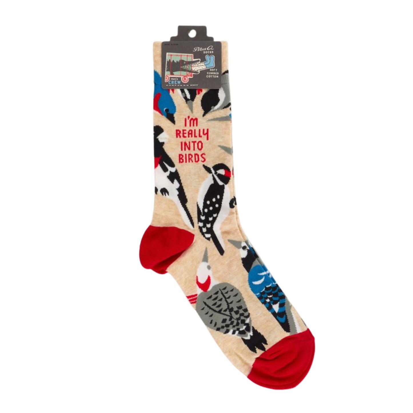 I'm Really Into Birds Men's Crew Socks | Novelty Socks | BlueQ at GetBullish
