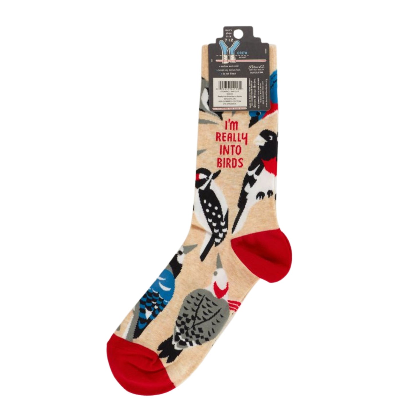 I'm Really Into Birds Men's Crew Socks | Novelty Socks | BlueQ at GetBullish