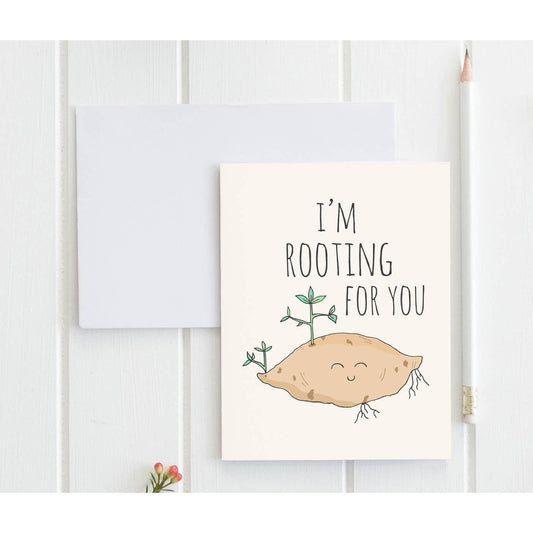 I'm Rooting For You Funny Encouragement Card-Moonlight Makers-The Bullish Store