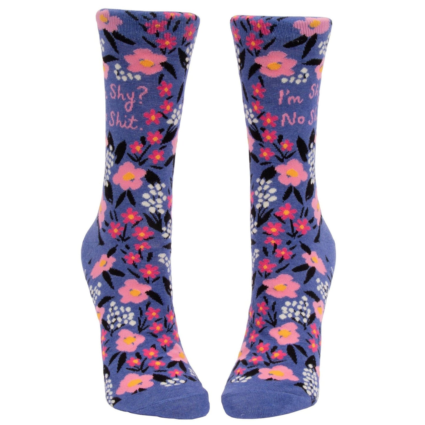 I'm Shy? No Shit Women's Crew Socks | BlueQ at GetBullish