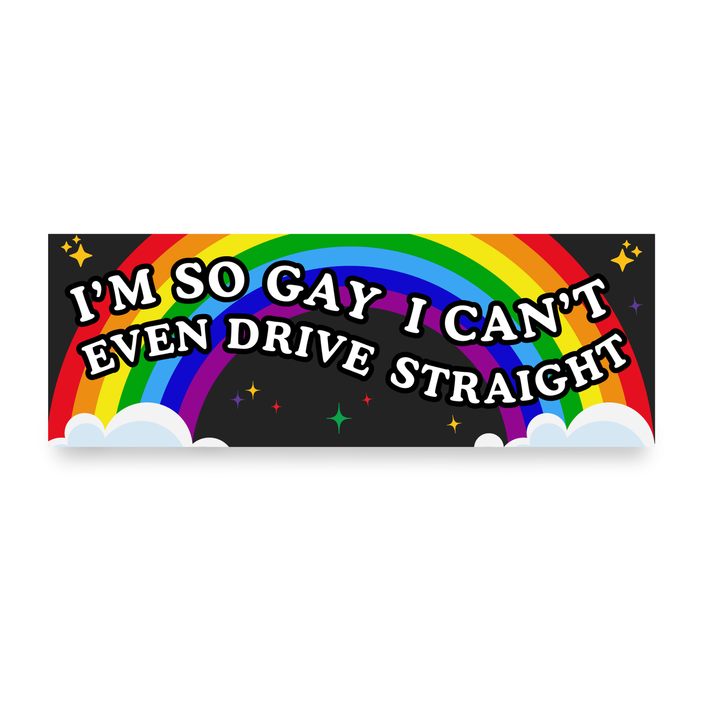 I'm So Gay I Can't Even Drive Straight Car Magnet | Funny Bumper Magnet-Sleazy Greetings-The Bullish Store