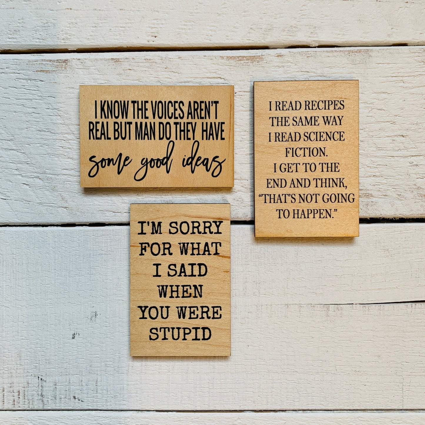 I'm Sorry For What I Said Funny Wood Refrigerator Magnet | 2" x 3"