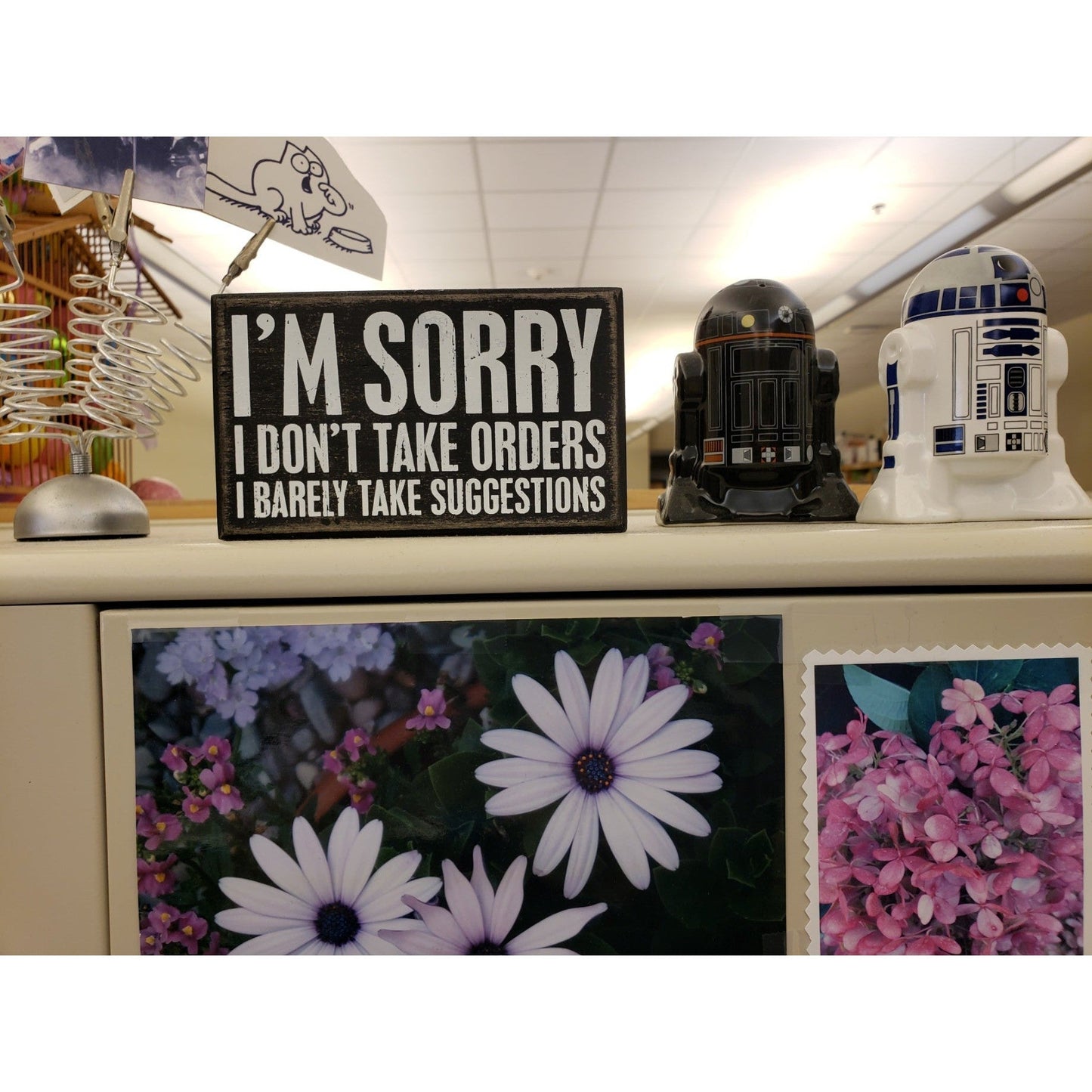 I'm Sorry I Don't Take Orders Wooden Box Sign with White Lettering | 5" x 3"