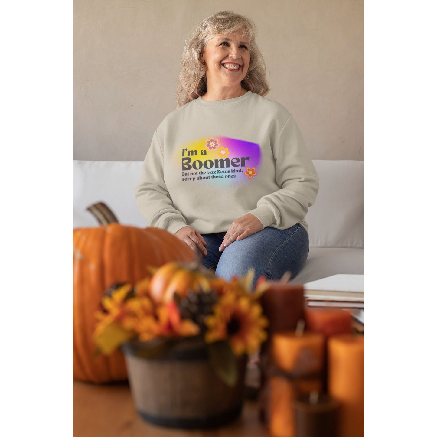 I'm a Boomer But Not the Fox News Kind Unisex Heavy Blend™ Crewneck Sweatshirt