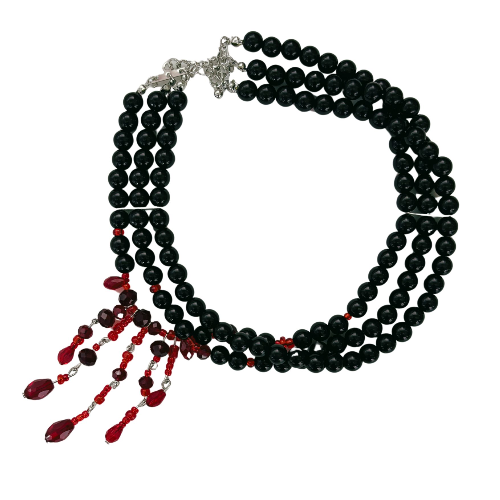 Immortal Beheaded Choker | Blood Drop and Pearl Bead Necklace-Paper & Quartz-The Bullish Store