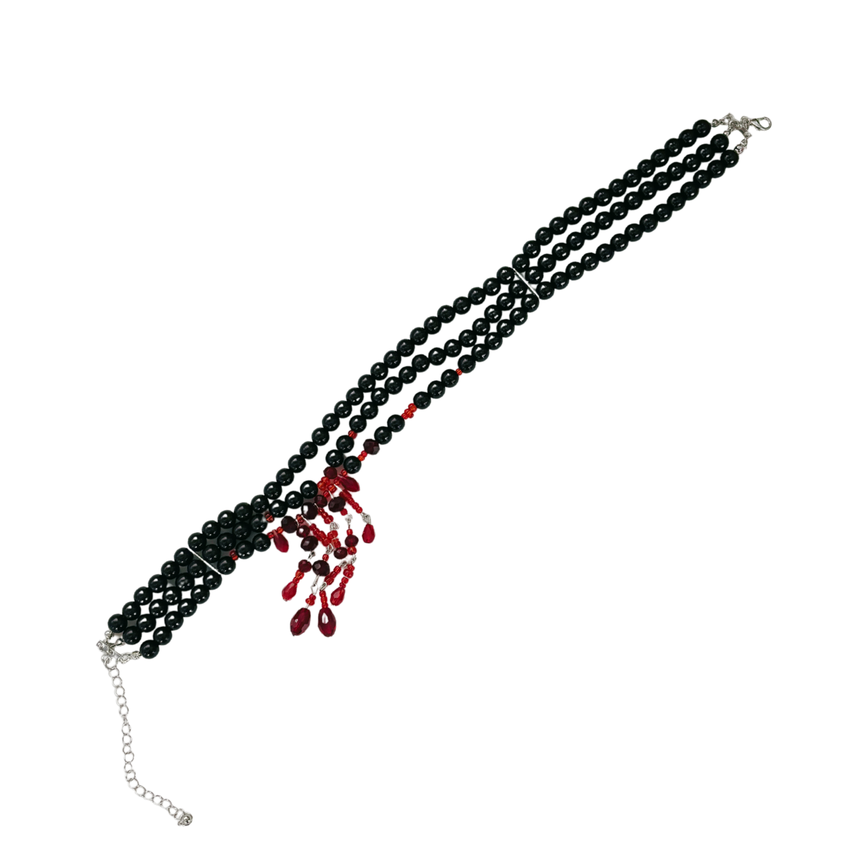 Immortal Beheaded Choker | Blood Drop and Pearl Bead Necklace-Paper & Quartz-The Bullish Store