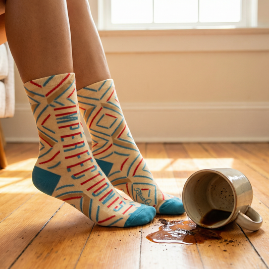 Imperfectionist Women's Crew Socks | Novelty Funny Socks | BlueQ at GetBullish