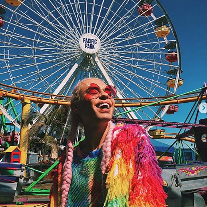 Indie Palm Tree Gradient Lens Round Hippie Sunglasses | Summer Sunnies Eyewear