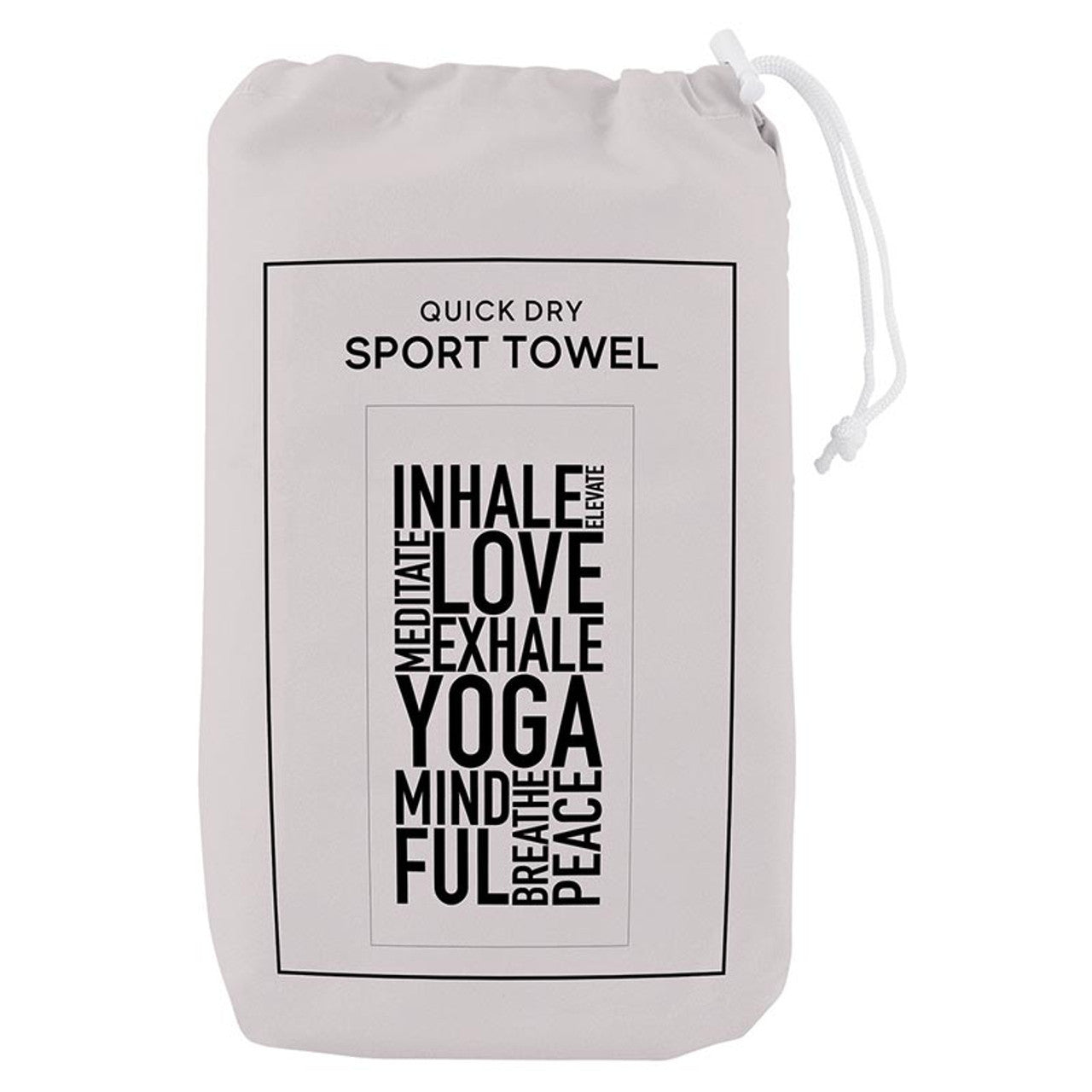 Inhale Love Yoga Mini Sport Towel | Quick Dry Towel with Pouch | 30" x 15"