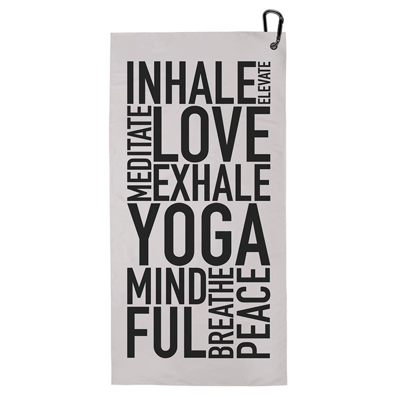 Inhale Love Yoga Mini Sport Towel | Quick Dry Towel with Pouch | 30" x 15"