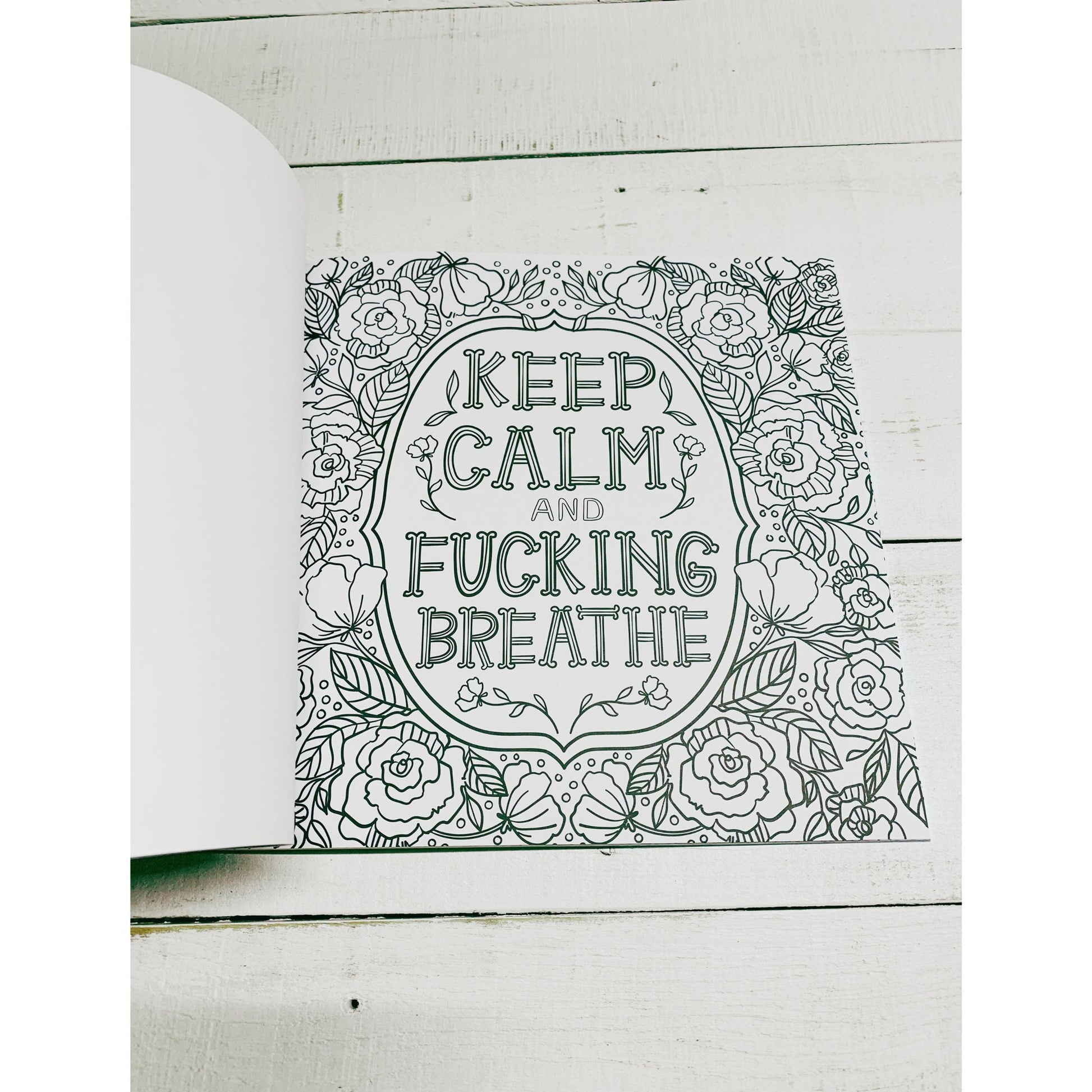 Inner F*cking Peace Adult Coloring Book | Unfiltered Art Therapy Book