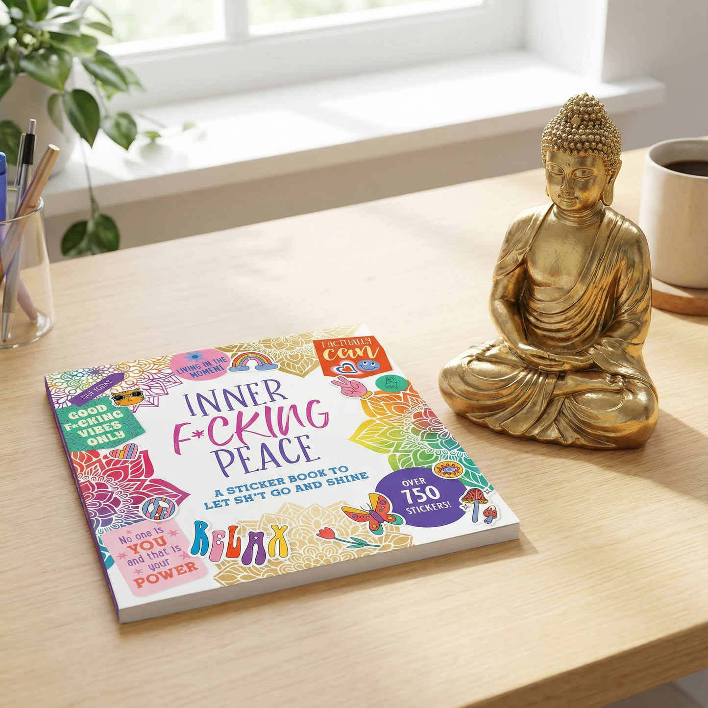 Inner F*cking Peace Stickers | A Sticker Book to Let Sh*t Go and Shine | Over 750 Decals