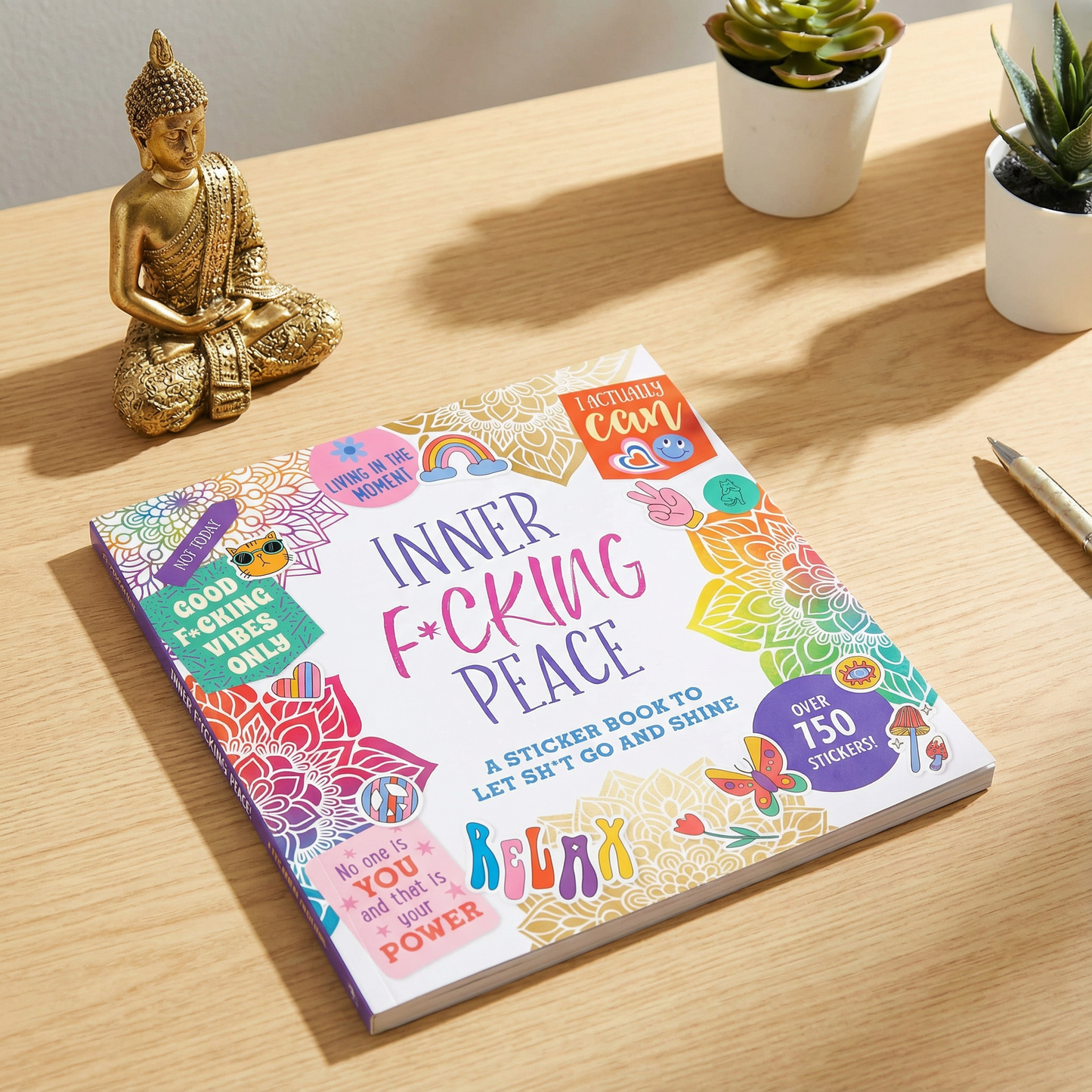 Inner F*cking Peace Stickers | A Sticker Book to Let Sh*t Go and Shine | Over 750 Decals
