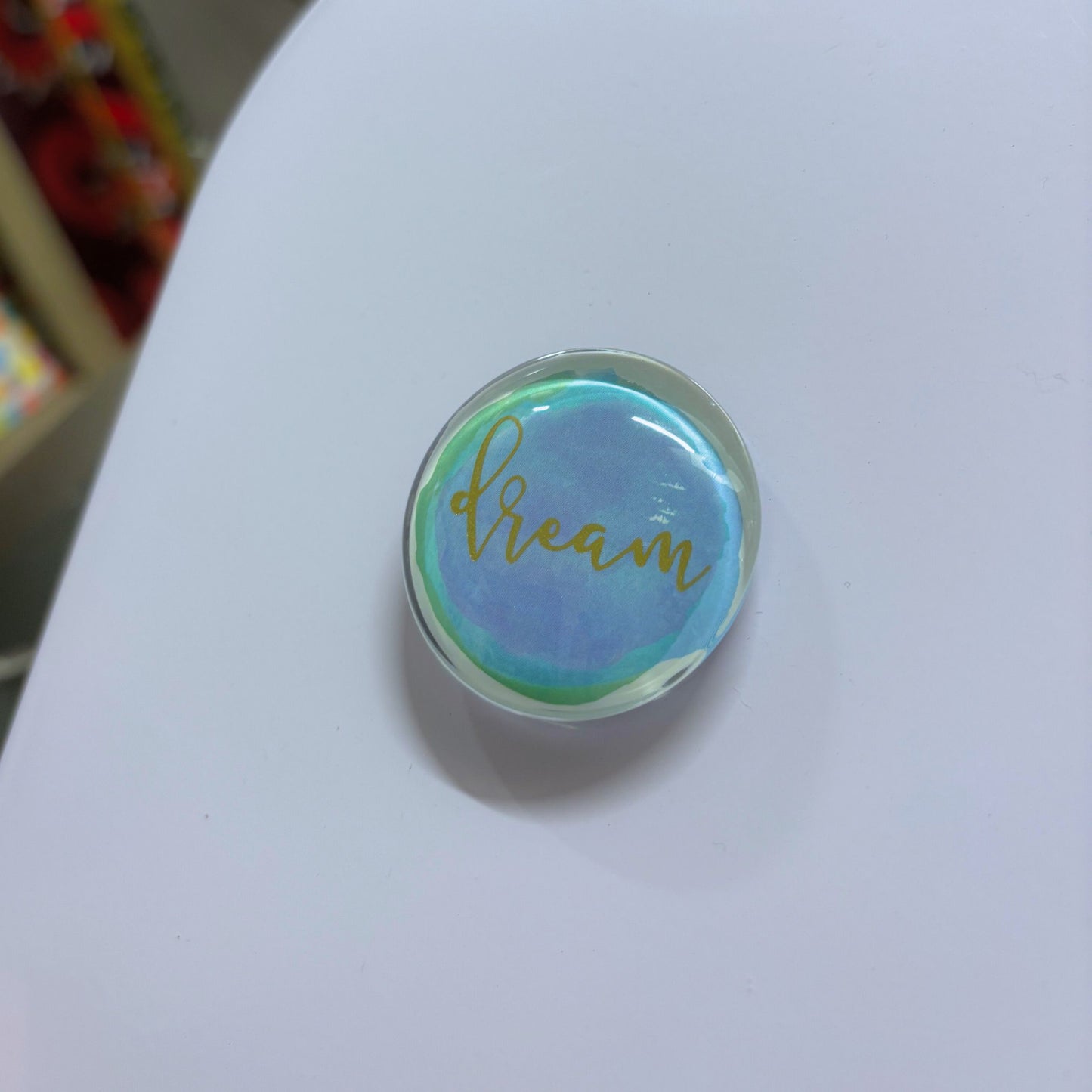 Inspiring Cabochon Glass Magnets | Metallic Gold Text | 10 Options Mix and Match