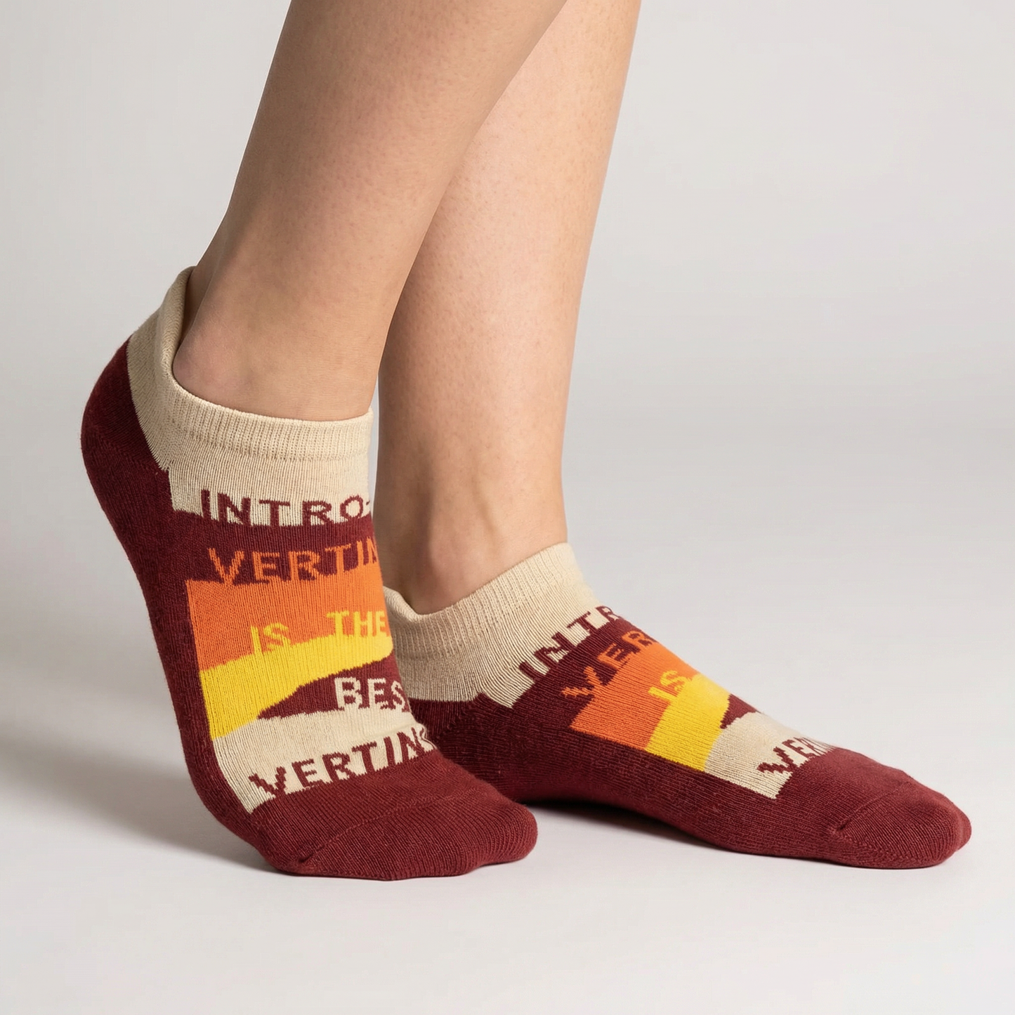 Introverting Is The Best Verting Sneaker Socks [2 Size Options] | BlueQ at GetBullish
