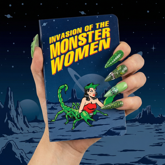 Invasion of the Monster Women Mini Notebooks - Set of 3 | Retro Comic Book Style Illustrations