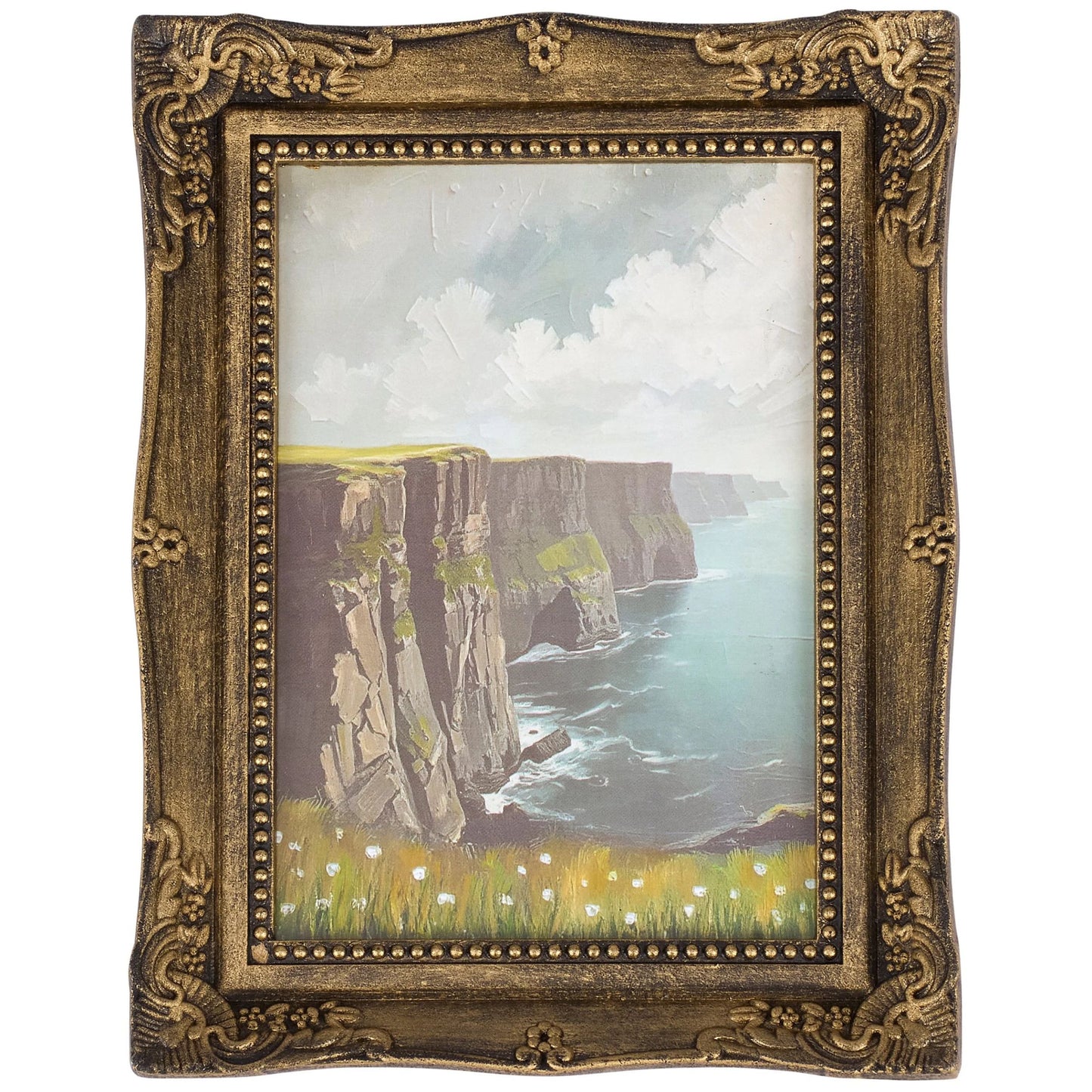 Irish Coast Framed Wall Art | Vintage St. Patrick’s Day Decor | 6.50" x 8.50" x 1"