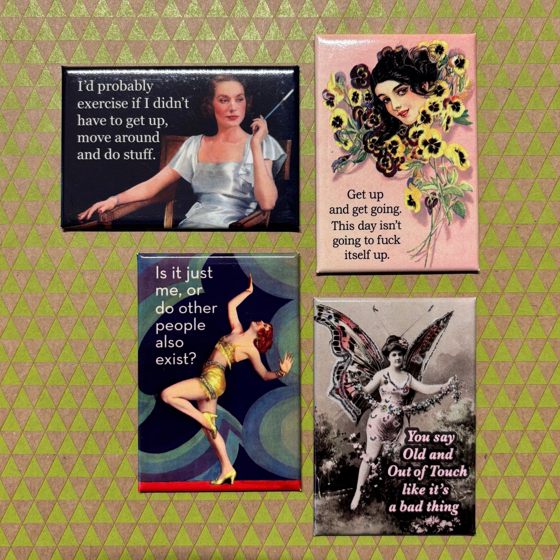 Get Up And Get Going. This Day Isn't Going To Fuck Itself Up Refrigerator Magnet | 3" x 2"
