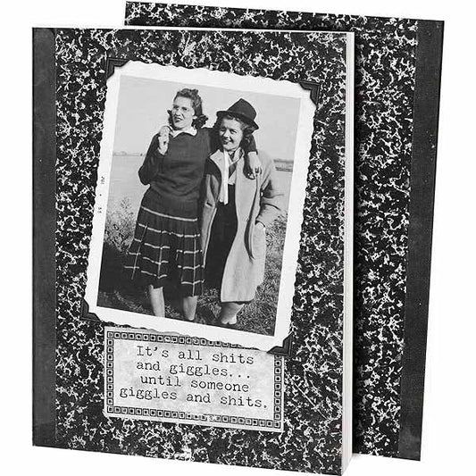 It's All Shits & Giggles Double-Sided Journal | 160 Lined Pages Vintage Notebook