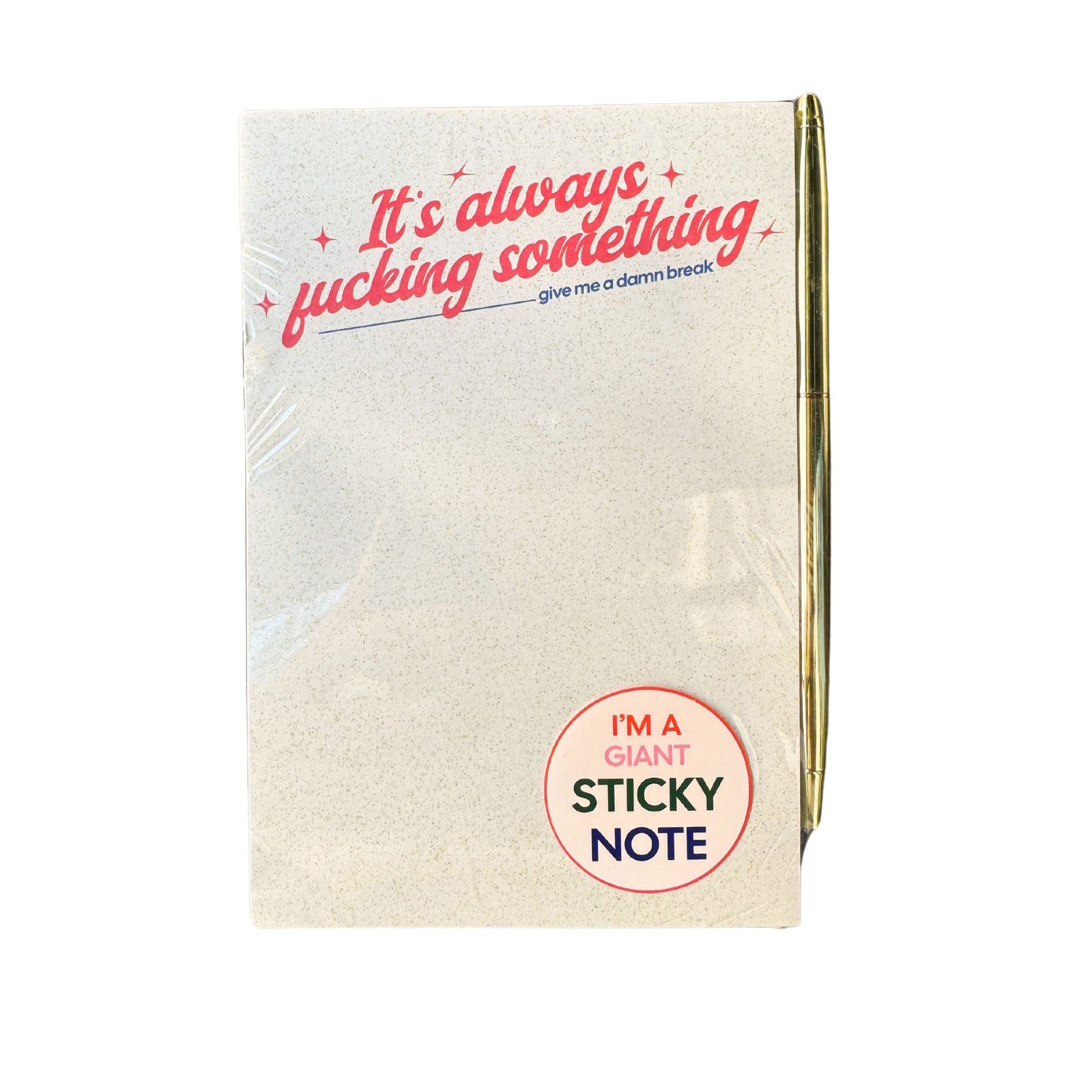 It's Always F****** Something Sticky Note and Pen Gift Set | Sweary Stationery Notepad Gift Set