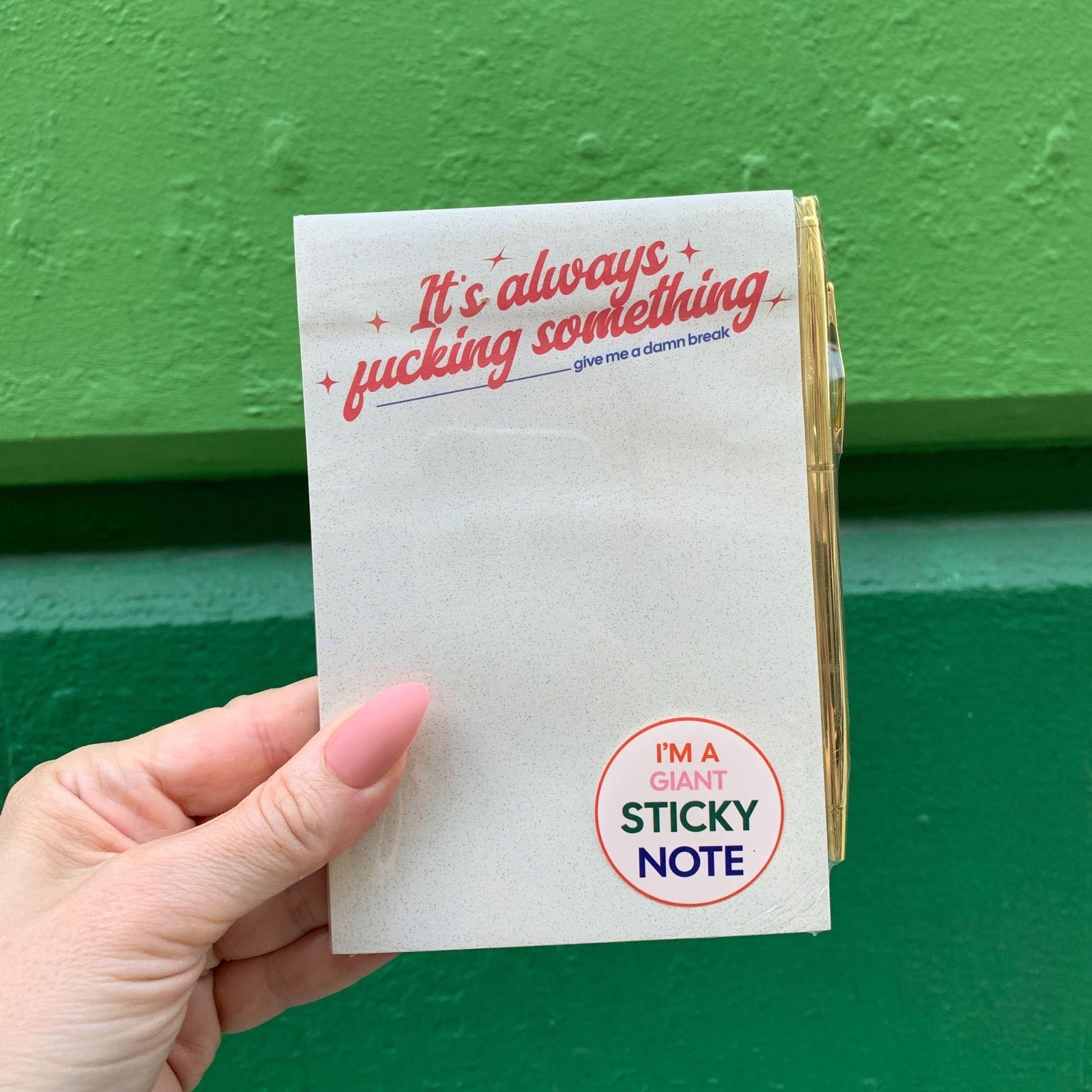 It's Always F****** Something Sticky Note and Pen Gift Set | Sweary Stationery Notepad Gift Set