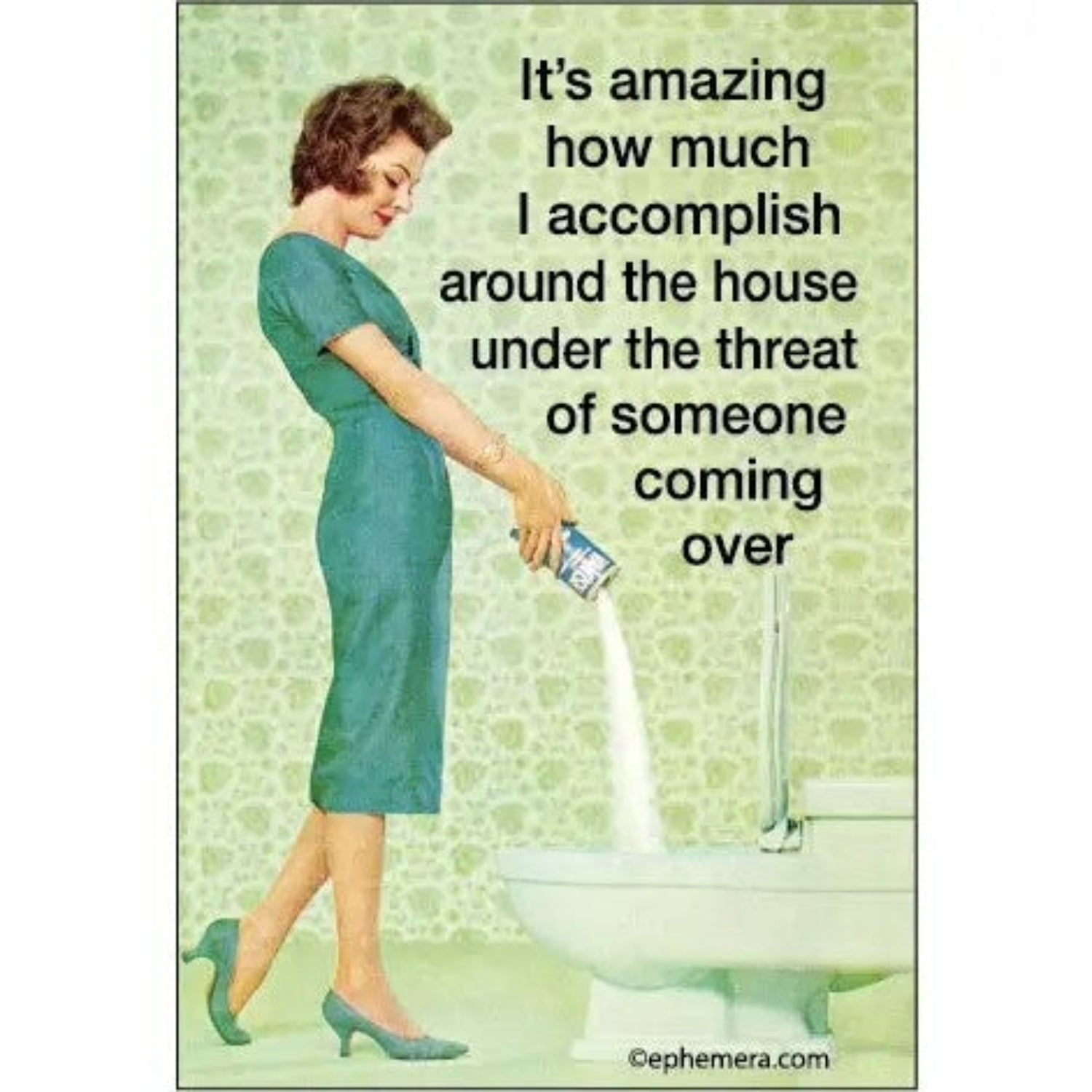 It's Amazing How Much I Accomplish Around The House Rectangular Magnet | Refrigerator Magnetic Surface Decor | 3" x 2"-Ephemera-The Bullish Store