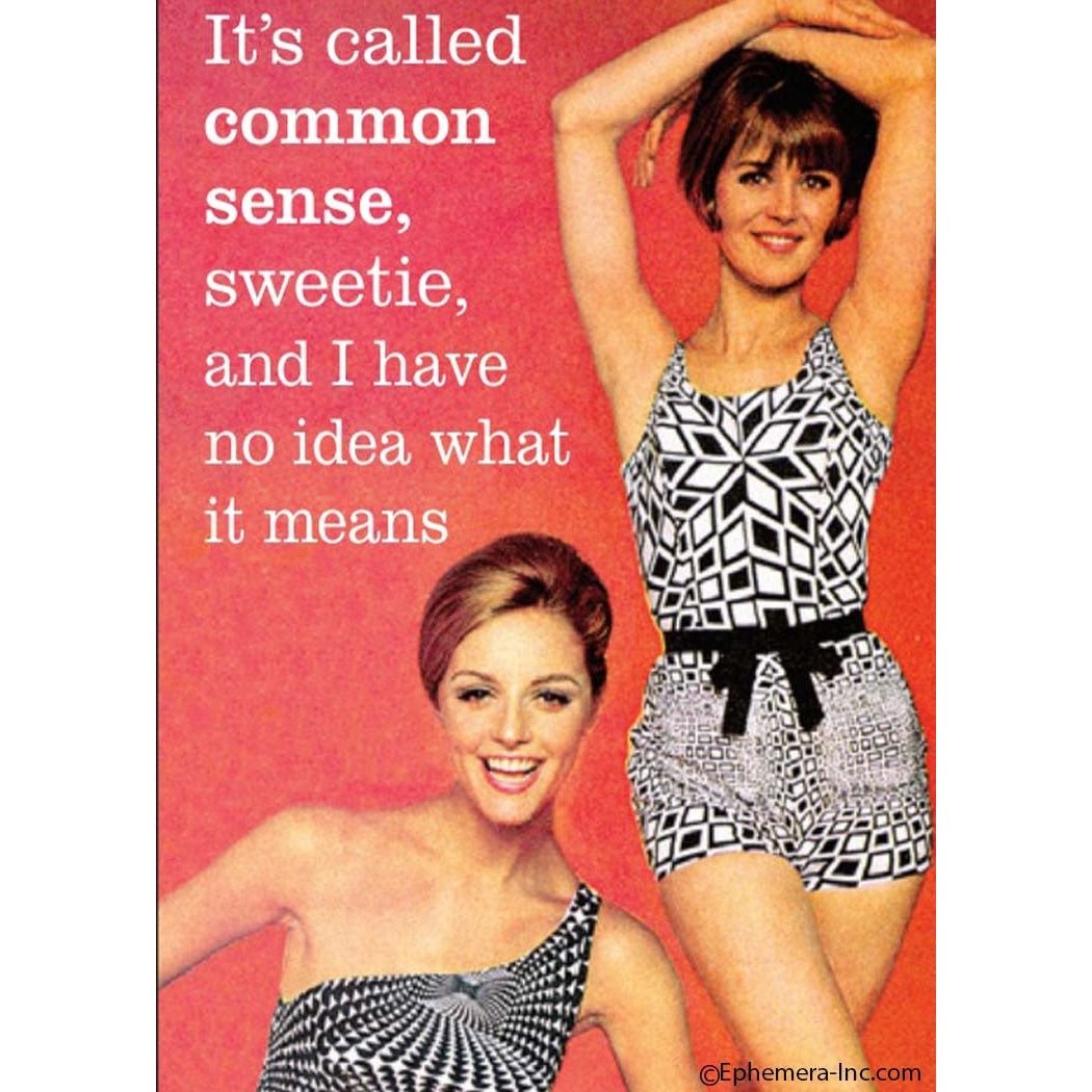 It's Called Common Sense Sweetie And I Have No Idea What It Means Fridge Magnet