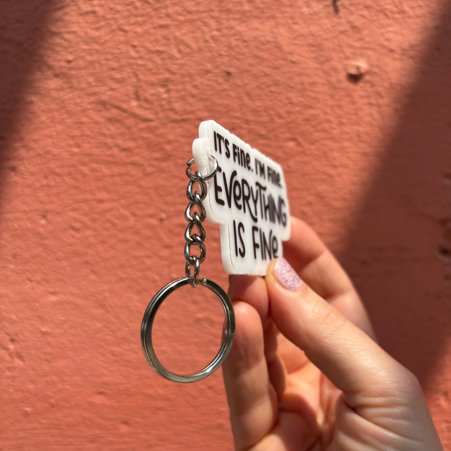 It's Fine. I'm Fine. Keychain-Creative Brands-The Bullish Store