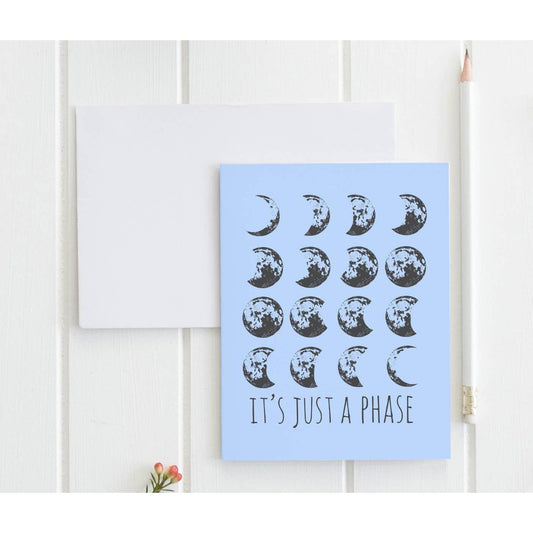 It's Just a Phase Greeting Card | Moon Phase Illustration-Moonlight Makers-The Bullish Store