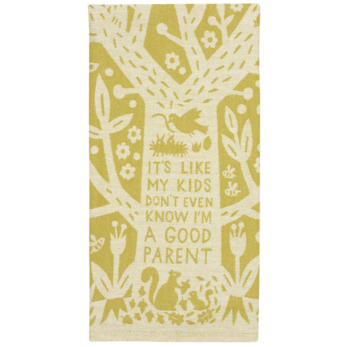 It's Like My Kids Don't Even Know I'm A Good Parent Woven Dish Cloth Towel | Kitchen Tea Towel | 21" x 28" | BlueQ at GetBullish