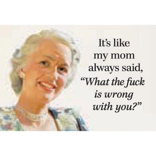 It's Like My Mom Always Said - What The Fuck Is Wrong With You Magnet | 2" x 3"-Ephemera-The Bullish Store