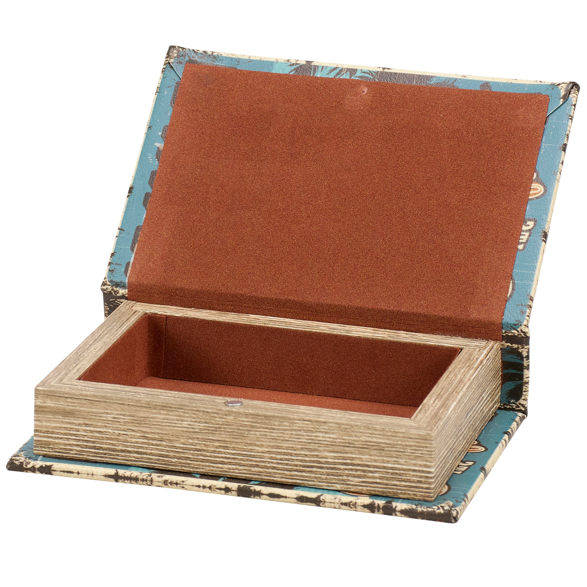 It's Surfing Time Hawaii Book Box | Decorative Vintage Book Shaped Storage Stash Trinket Boxes