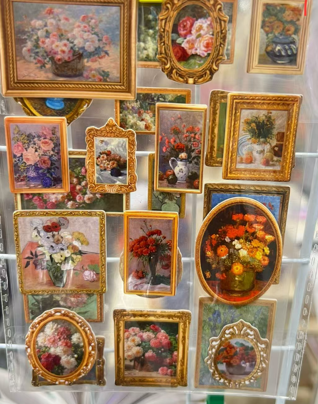 Flower Mirror 3D Stereoscopic Stickers | Sticker Sheet of 13 Stickers