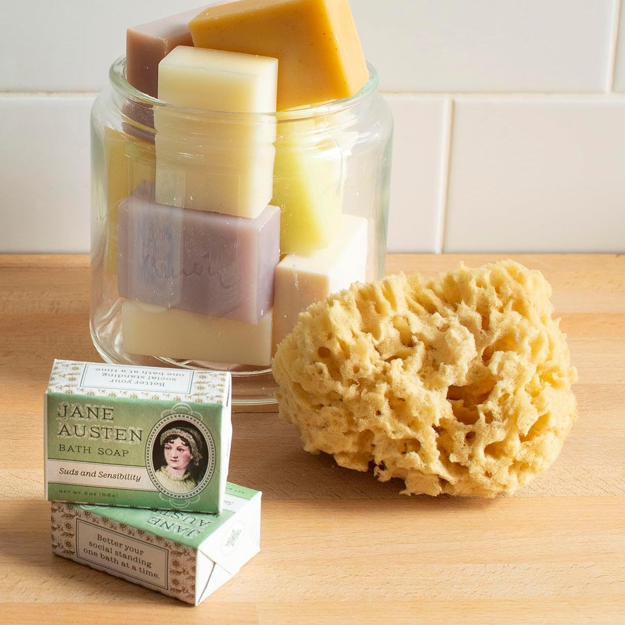 Jane Austen Bath Soap | Lavender Scented Mini Literary Guest Soap | Novelty Book Lover Gift