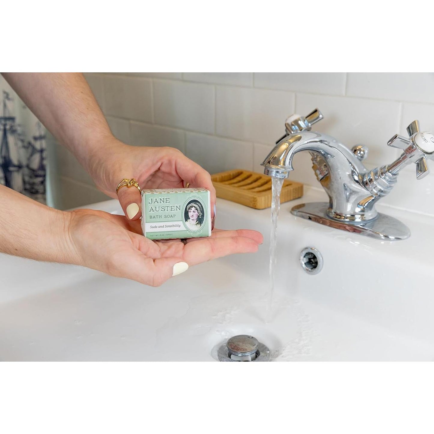 Jane Austen Bath Soap | Lavender Scented Mini Literary Guest Soap | Novelty Book Lover Gift