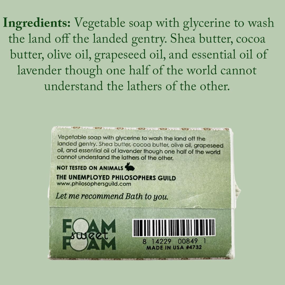 Jane Austen Bath Soap | Lavender Scented Mini Literary Guest Soap | Novelty Book Lover Gift