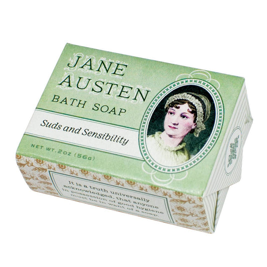 Jane Austen Bath Soap | Lavender Scented Mini Literary Guest Soap | Novelty Book Lover Gift