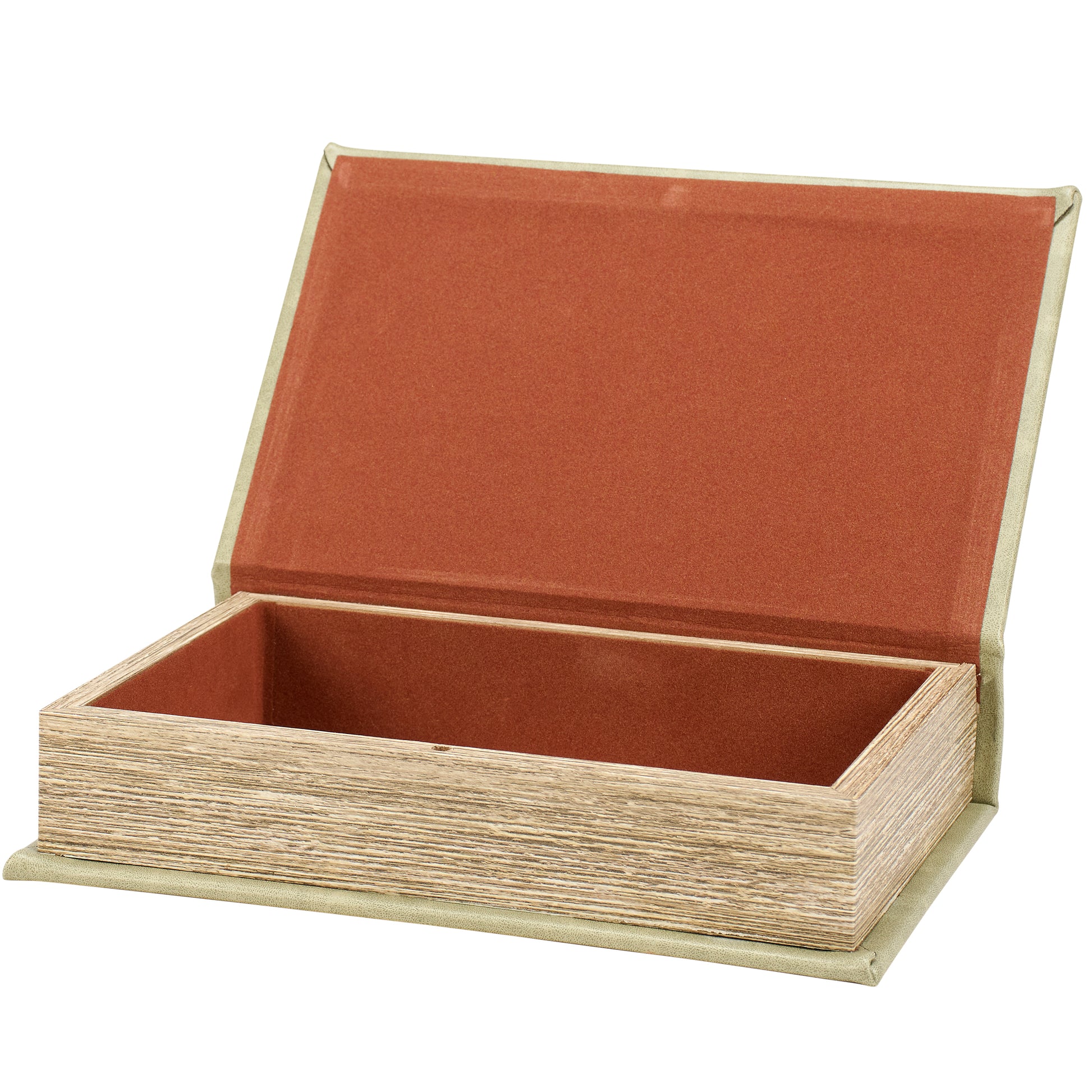 Jane Eyre Gold Floral Book Box | Faux Leather Wrap Book Shaped Storage Stash Trinket Box