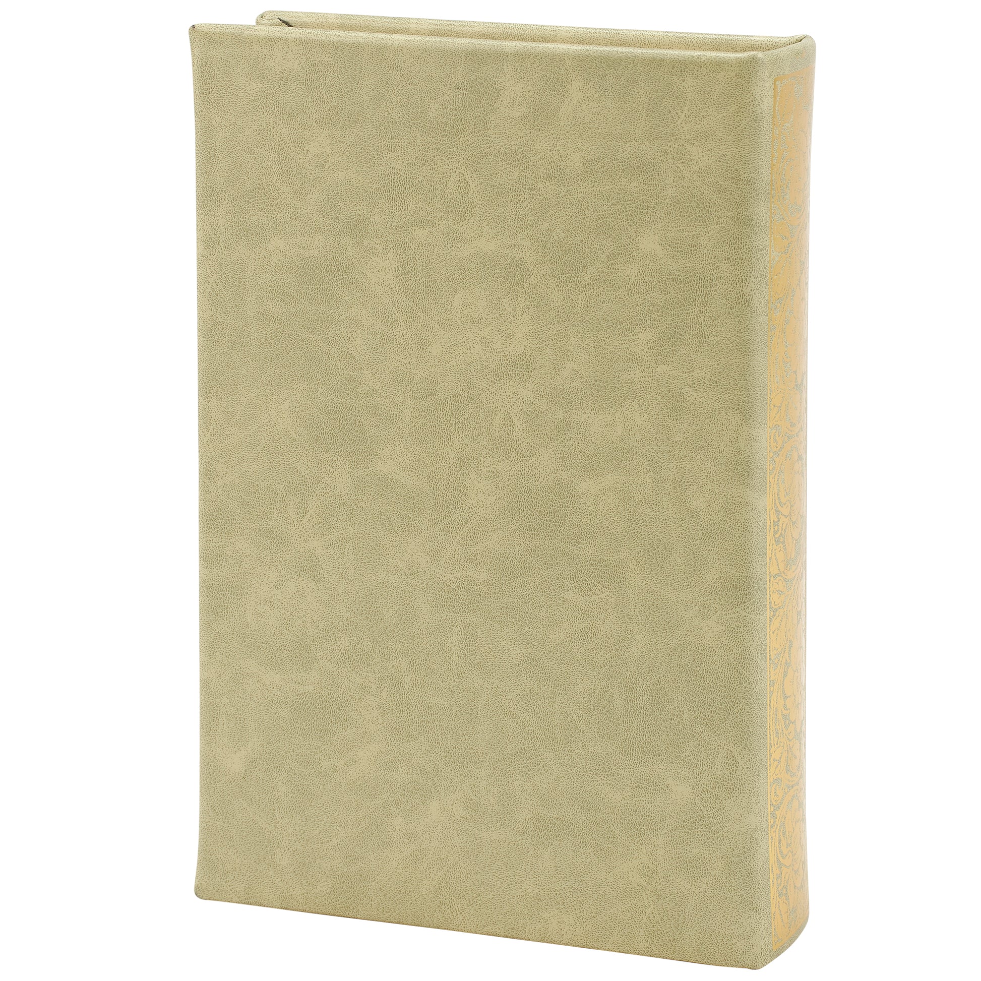 Jane Eyre Gold Floral Book Box | Faux Leather Wrap Book Shaped Storage Stash Trinket Box