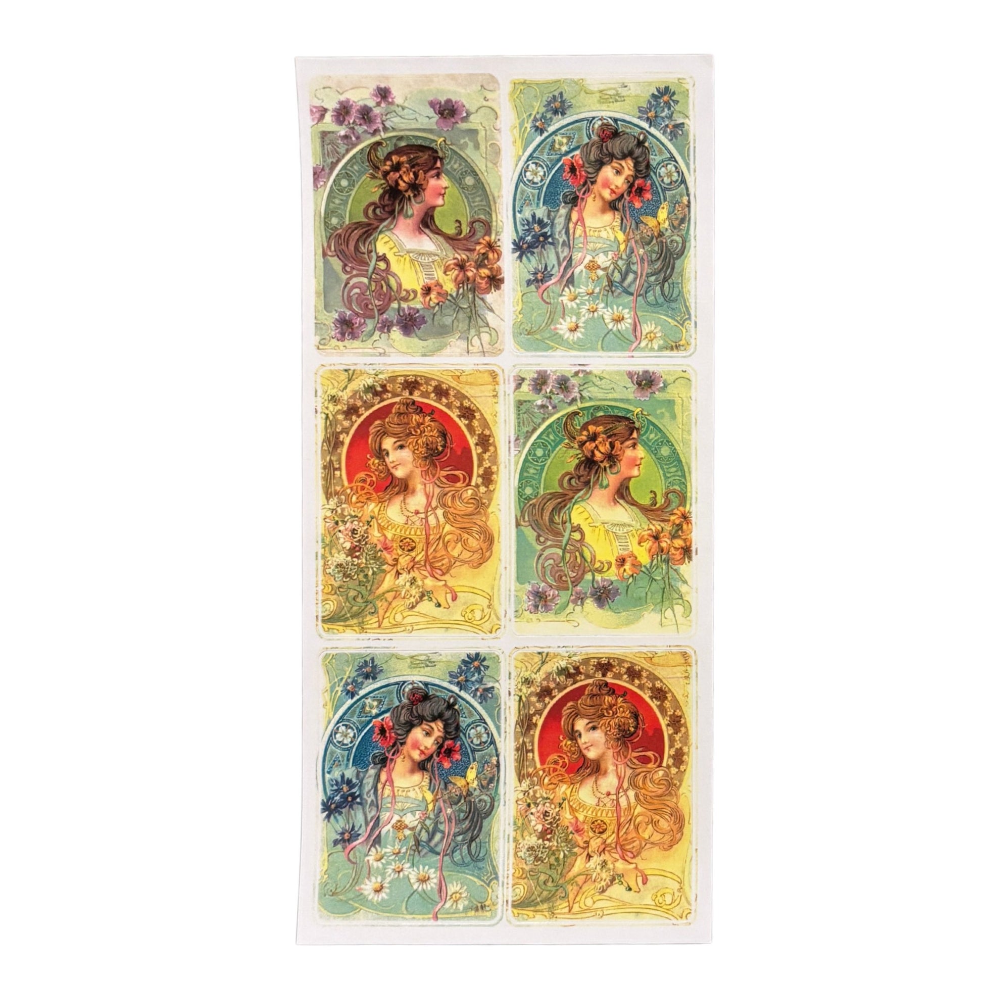 Jane Victorian Ladies Stickers | 4" x 8" | 2 Sheets-Violette Stickers-The Bullish Store