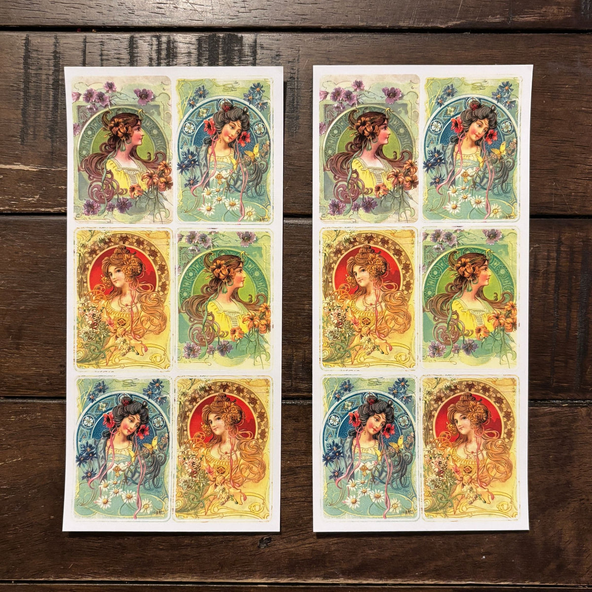 Jane Victorian Ladies Stickers | 4" x 8" | 2 Sheets-Violette Stickers-The Bullish Store