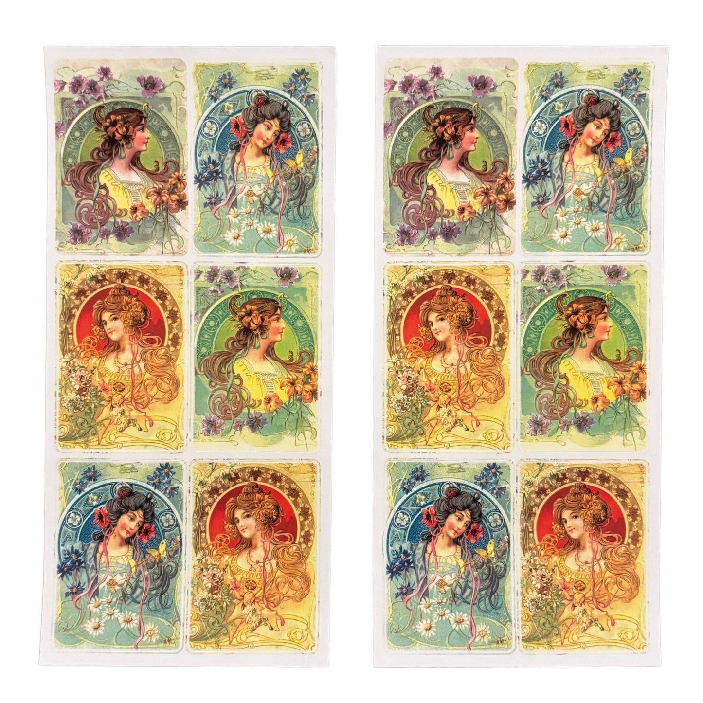 Jane Victorian Ladies Stickers | 4" x 8" | 2 Sheets-Violette Stickers-The Bullish Store