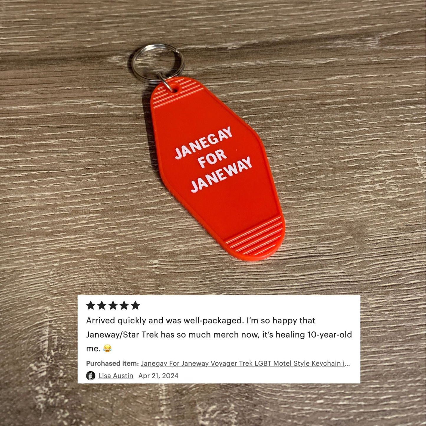 Janegay For Janeway Motel Style Keychain in Red